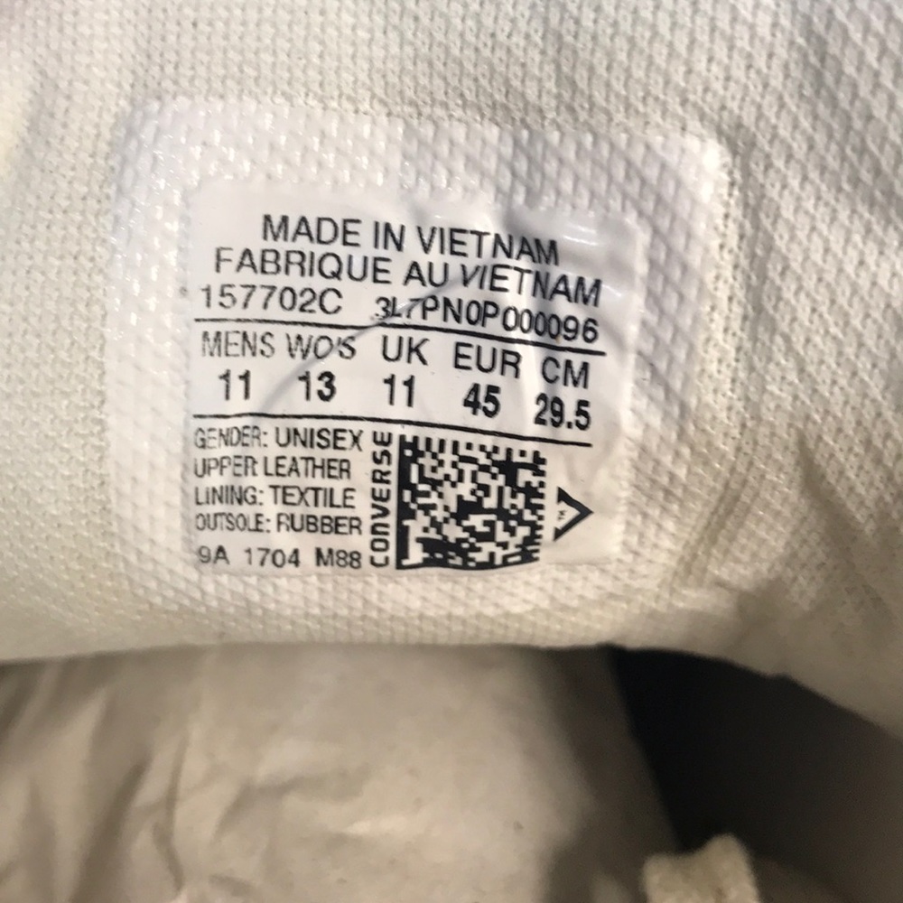 NWT Converse One Star MID Egret M AUTHENTIC - Picture 8 of 8